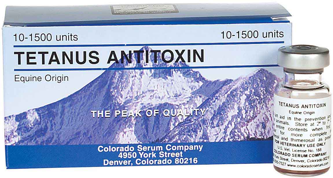Tetanus Antitoxin Livestock Vaccine Colorado Serum Tetanus Vaccines