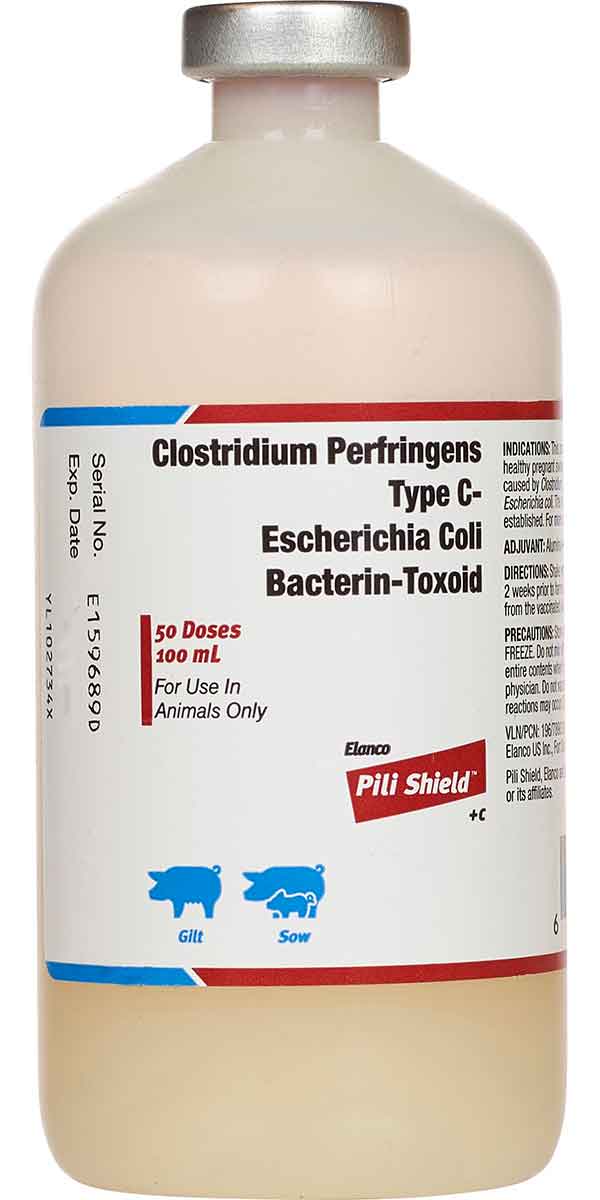 Porcine Pili Shield + C Swine Vaccine Elanco Animal Health - Scours ...