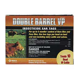 Double Barrel VP Insecticide Cattle Ear Tags 20 ct - Item # 20708
