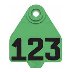 DuFlex Numbered Medium Cattle ID Ear Tags Green - Item # 20713