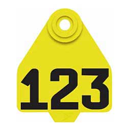 DuFlex Numbered Medium Cattle ID Ear Tags Yellow - Item # 20713