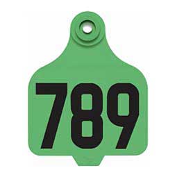 Allflex DuFlex Numbered Large Cattle ID Ear Tags Green - Item # 20714