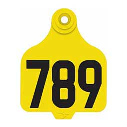 Allflex DuFlex Numbered Large Cattle ID Ear Tags Yellow - Item # 20714