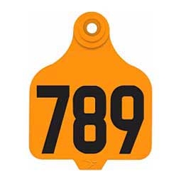 Allflex DuFlex Numbered Large Cattle ID Ear Tags Orange - Item # 20714