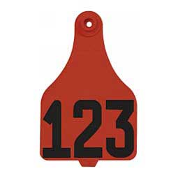 Allflex DuFlex Numbered Extra Large Cattle ID Ear Tags Red - Item # 20715