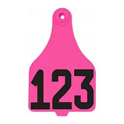 Allflex DuFlex Numbered Extra Large Cattle ID Ear Tags Pink - Item # 20715