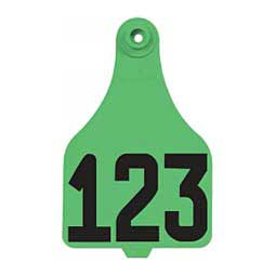 Allflex DuFlex Numbered Extra Large Cattle ID Ear Tags Green - Item # 20715