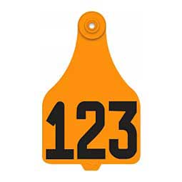 DuFlex Numbered Extra Large Cattle ID Ear Tags Orange - Item # 20715