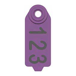 DuFlex Sheep & Goat Ear Tags - Numbered ID Tags Purple - Item # 20718