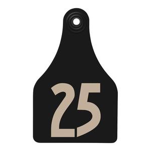 Allflex Global Numbered Super-Maxi Cattle ID Ear Tags Black - Item # 21971