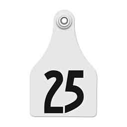 Allflex Global Numbered Super-Maxi Cattle ID Ear Tags White - Item # 21971