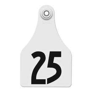 Allflex Global Numbered Super-Maxi Cattle ID Ear Tags White - Item # 21971