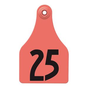 Allflex Global Numbered Super-Maxi Cattle ID Ear Tags Red - Item # 21971