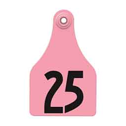 Allflex Global Numbered Super-Maxi Cattle ID Ear Tags Pink - Item # 21971