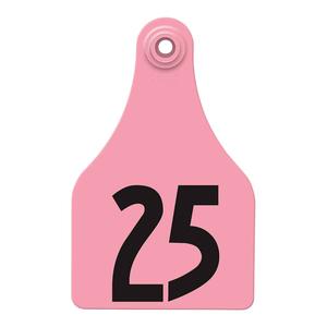 Allflex Global Numbered Super-Maxi Cattle ID Ear Tags Pink - Item # 21971