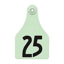 Allflex Global Numbered Super-Maxi Cattle ID Ear Tags Green - Item # 21971