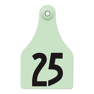Allflex Global Numbered Super-Maxi Cattle ID Ear Tags Green - Item # 21971