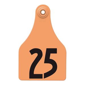Allflex Global Numbered Super-Maxi Cattle ID Ear Tags Orange - Item # 21971