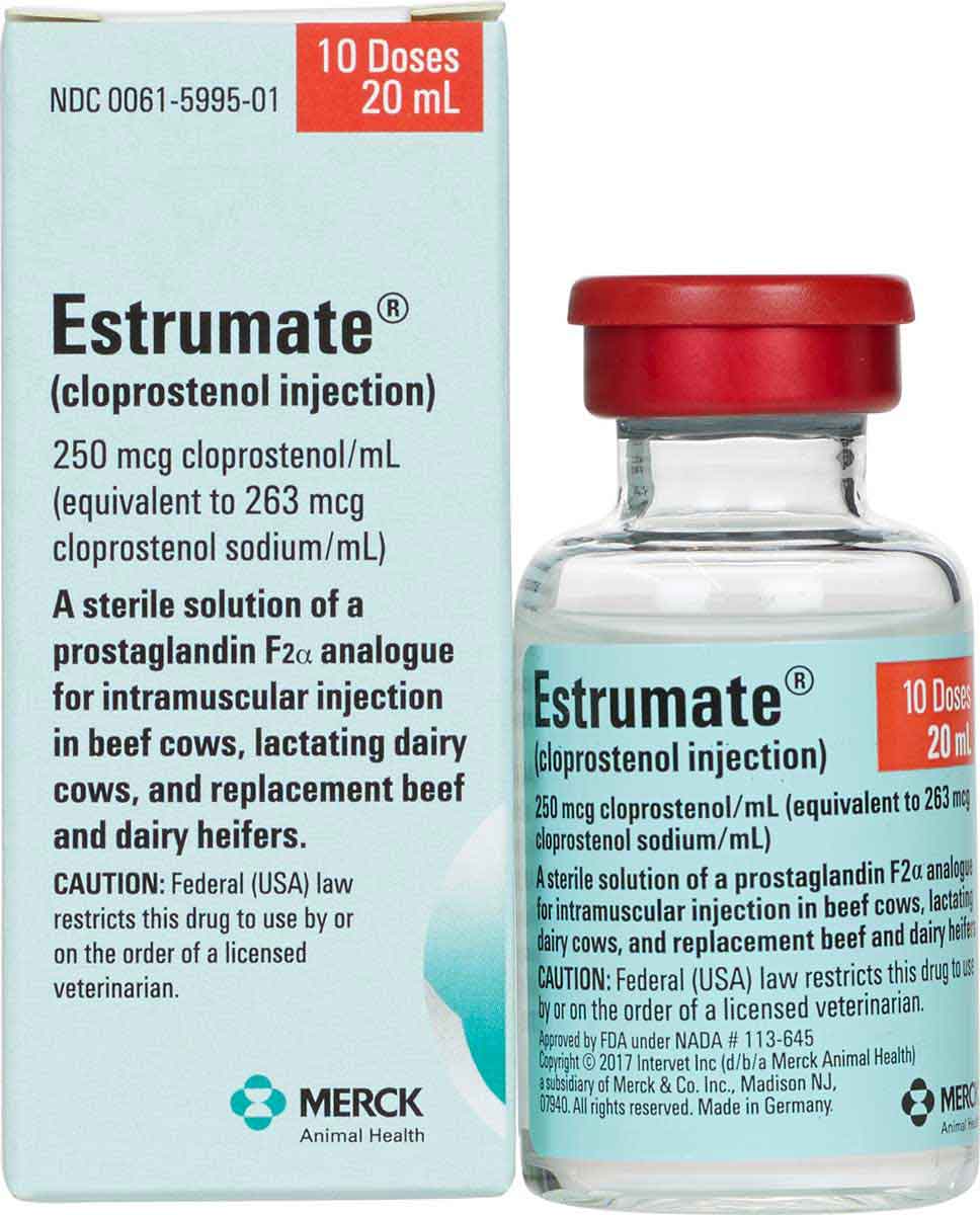 Estrumate for Beef and Dairy Cattle Merck Reproductive |  Livestock Rx | Farm