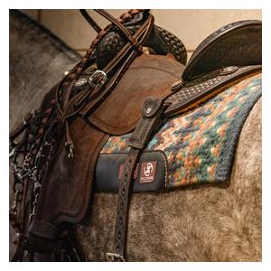 Zone Series Horse Blanket Top Horse Saddle Pad Navy Emerald 32 x 34 - 3/4'' - Item # 22474
