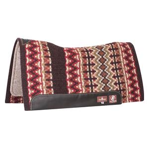 Zone Series Horse Blanket Top Horse Saddle Pad Coffee/Cherry Red 34 x 38 - 3/4'' - Item # 22475
