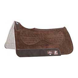 Zone Series Suede Top Felt Bottom Horse Saddle Pad Chocolate - Item # 22478