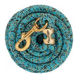 Hot Poly Horse Lead Rope Turquoise/Tan - Item # 22775