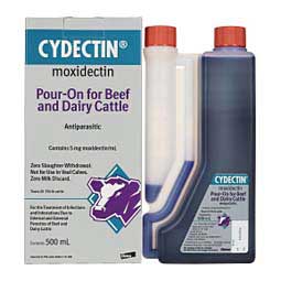 Cydectin Pour-On for Beef & Dairy Cattle 500 ml (dosage chamber) - Item # 22940