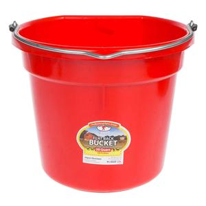 Flat Back 20 Quart Bucket Red - Item # 23006