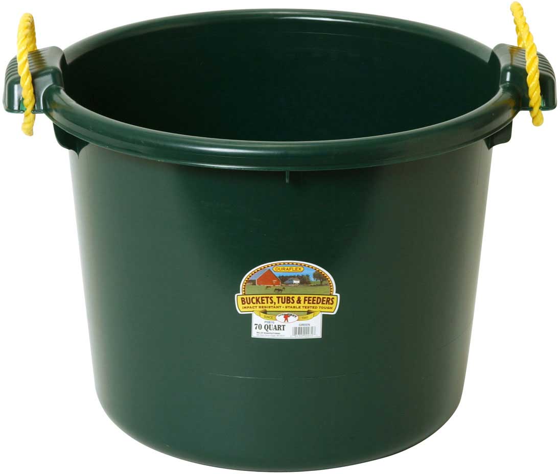 Little Giant 70 Quart Outdoor Polyethylene Muck Tub Multi Purpose Utility  Bucket With Handles, For Gardening And Farming, Hot Pink : Target