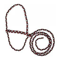 Braided Nylon Halter Black/Red/White - Item # 23138