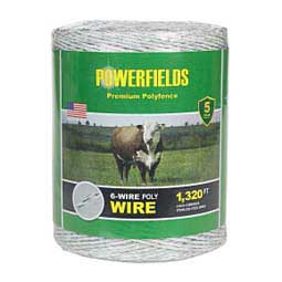Premium Polyfence 6-Wire Poly Wire White 1320' - Item # 23589