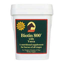 Biotin 800 with Yucca Nutritional Hoof Supplement for Horses Powder 6 lb (48 - 96 days) - Item # 23594