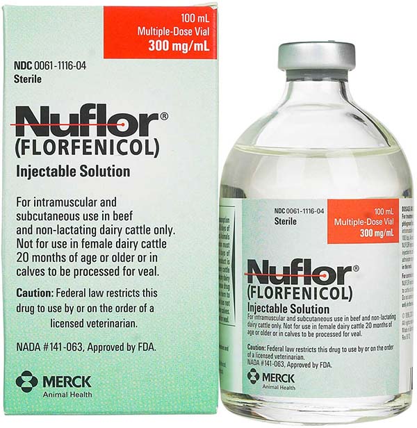Florfenidem Valley Vet - Nuflor (Florfenicol) Injectable Solution for Cattle Merck ...