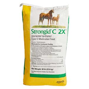 Strongid C 2X (Double Strength) Continuous Feeding Horse Dewormer 50 lb - Item # 24347