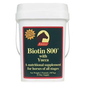 Biotin 800 with Yucca Nutritional Hoof Supplement for Horses Powder 2 lb (16-32 days) - Item # 24592