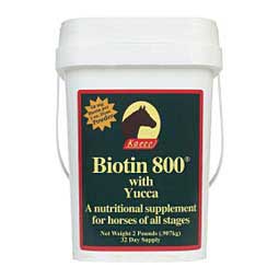Biotin 800 with Yucca Nutritional Hoof Supplement for Horses Powder 2 lb (16 - 32 days) - Item # 24592
