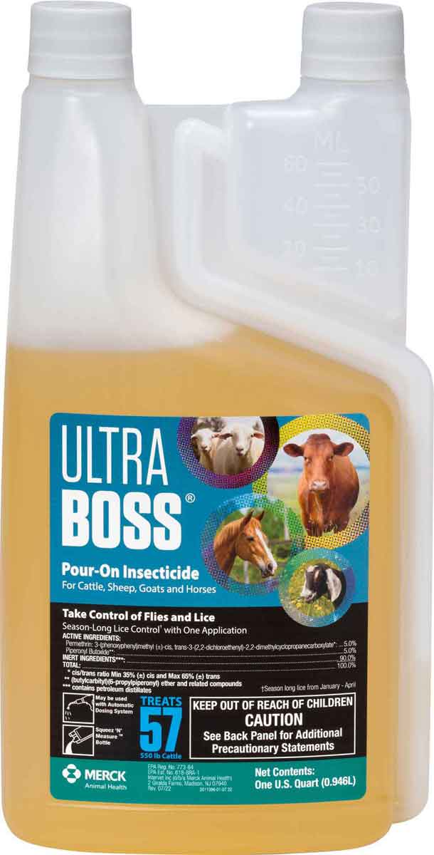 Ultra Boss Permethrin Insecticide Pour-On for Cattle, Sheep, Goats and  Horses