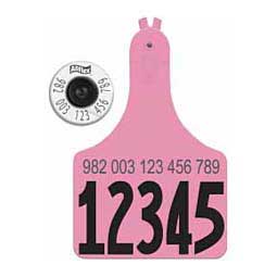 HDX EID Ear Tags + A-Tag Cow Numbered Matched Set Pink 25 ct - Item # 25032