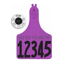 HDX EID Ear Tags + A-Tag Cow Numbered Matched Set Purple 25 ct - Item # 25032