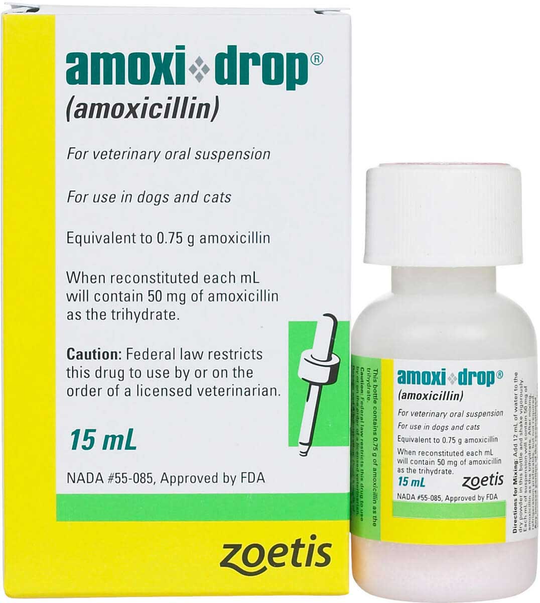 AmoxiDrop for Dogs Cats Zoetis Animal Health Safe.Pharmacy