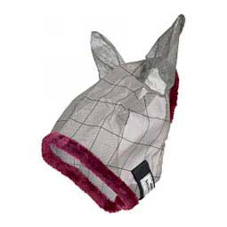 Supermask II Horse Fly Mask with Ears Gray/Maroon - Item # 25996