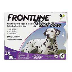 Frontline Plus for Dogs 6 doses (45-88 lbs) - Item # 26055