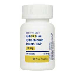 Hydroxyzine HCl for Dogs, Cats & Horses 50 mg 100 ct - Item # 260RX