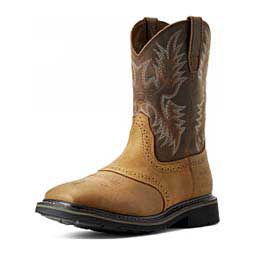 Sierra Wide Square Toe 10-in Mens Work Boots Aged Bark - Item # 26647