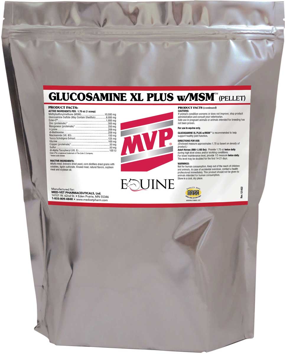 Glucosamine XL Plus with MSM Joint Supplement for Horses Med-Vet - Powdered  Pellet | Joint | Supplem