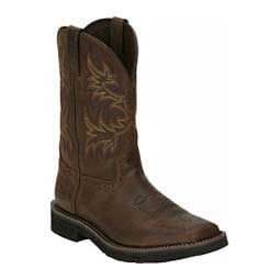 Stampede Square Toe 11" Work Cowboy Boots Tan - Item # 28469