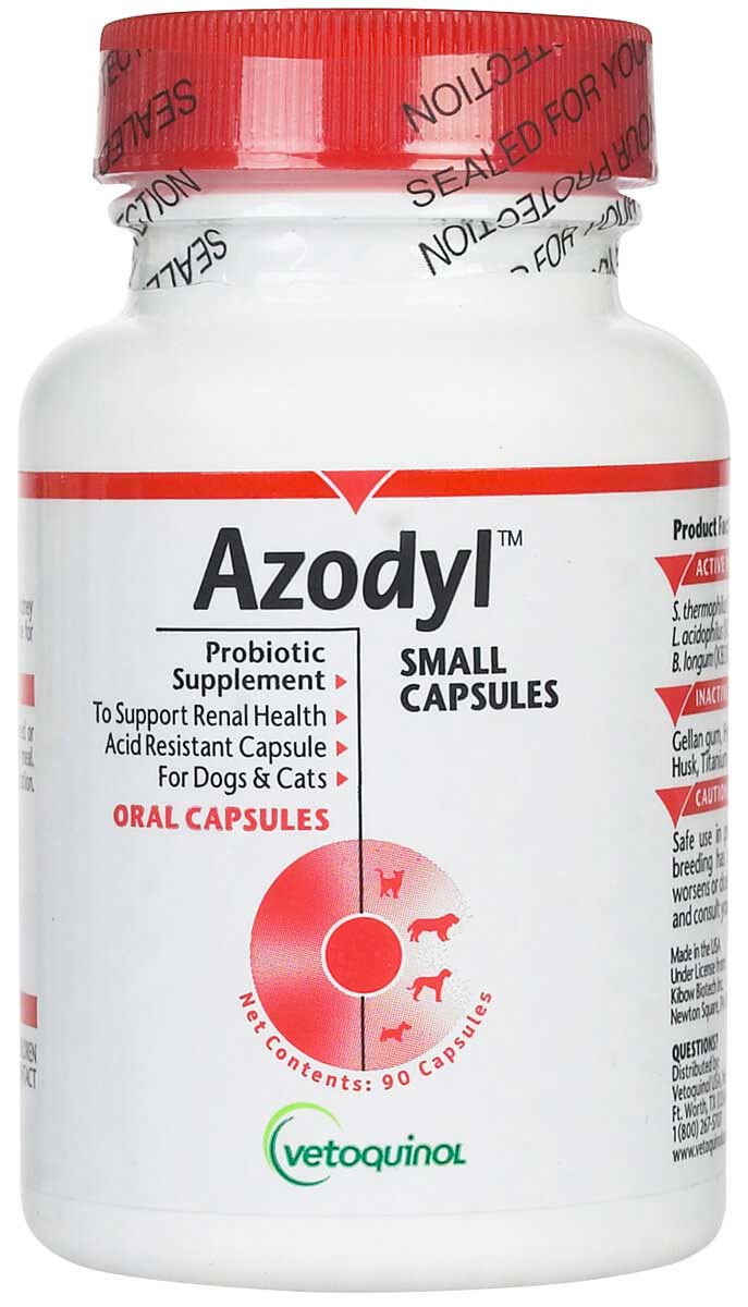 Azodyl Probiotic Supplement for Dogs Cats Vetoquinol Renal Function