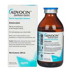 Advocin (danofloxacin) Antimicrobial for Beef Cattle 250 ml - Item # 285RX