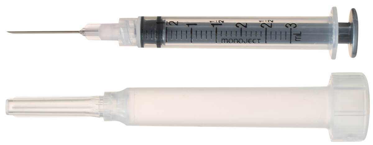 Disposable Syringe with Needle for Zycortal Percorten-V Covidien